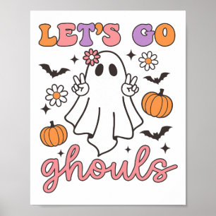 Póster Halloween Vamos Ghouls Ghost Retro Costume mujeres