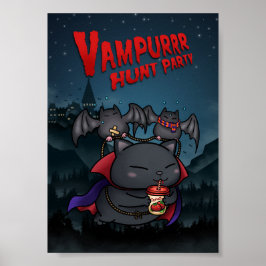 Póster Halloween Vampire Cat Vampurr