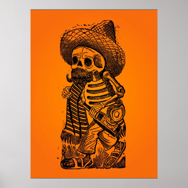 Póster ¡HALLOWEEN VENTA! Calaveras del montón de Posada (Frente)