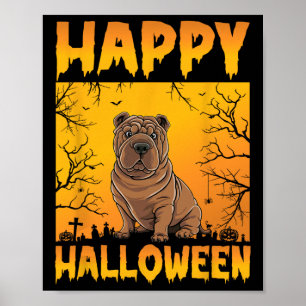 Póster Halloween Vestidos Hombres Mujeres Niños Divertido