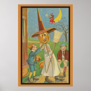 Póster Halloween vintage