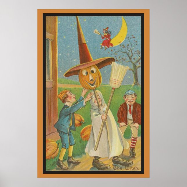 Póster Halloween vintage (Frente)