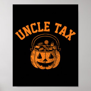 Póster Halloween Vintage Tío Impuesto Calabaza Soky Truco