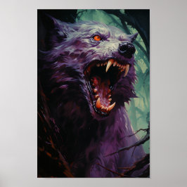 Póster Halloween Werewolf