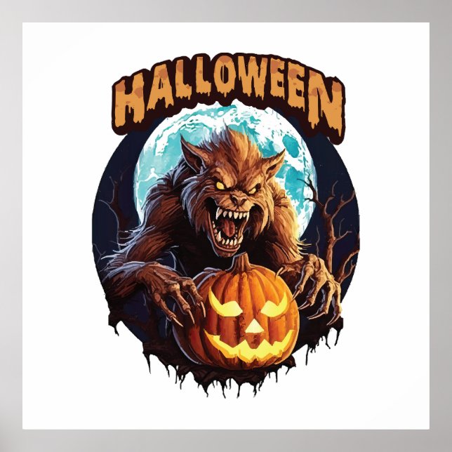 Póster Halloween Werewolf (Frente)