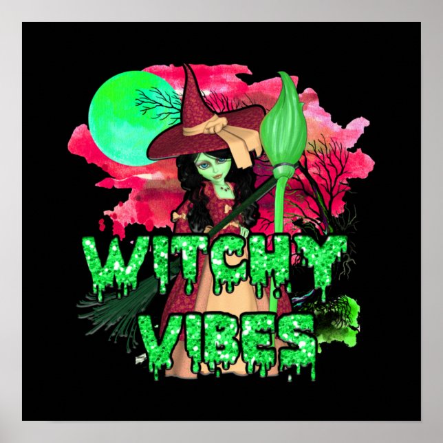 Póster Halloween Witchen Vibes (Frente)