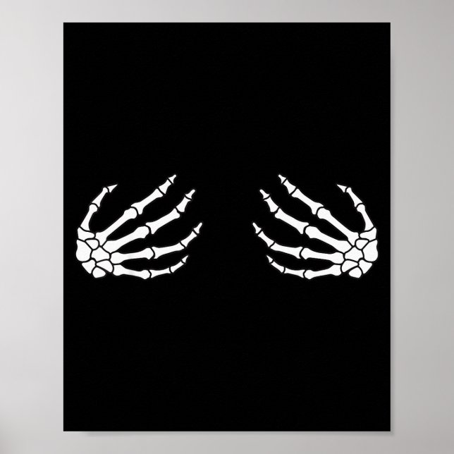 Póster Halloween Women's Skeleton Hand  (Frente)