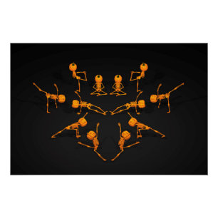 Póster Halloween Yoga Class