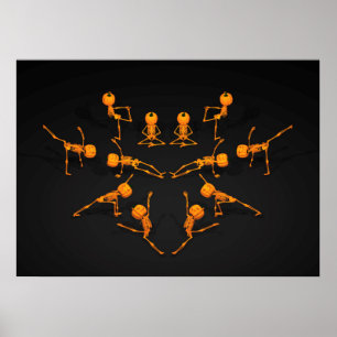 Póster Halloween Yoga Class