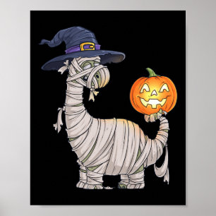 Póster Halloween Zombie Mummy Dinosaur Witch Scary Boys G