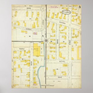 Póster Hallowell, Kennebec County y Maine