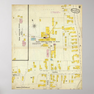 Póster Hallowell, Kennebec County y Maine 3