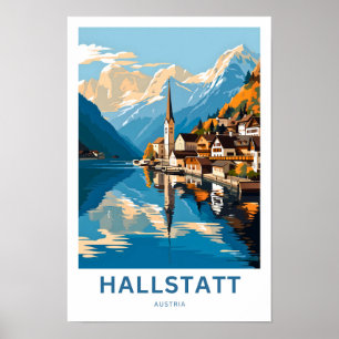 Póster Hallstatt Austria Travel Print