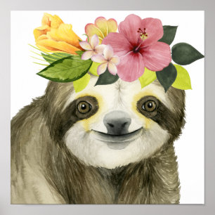 Póster Halo tropical   Sweet Sloth