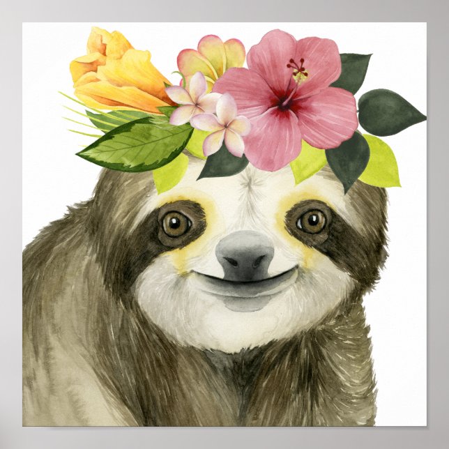 Póster Halo tropical | Sweet Sloth (Frente)