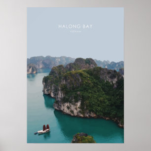 Póster Halong Bay, Vietnam Travel Artwork
