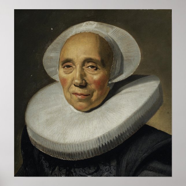 Póster Hals - Anciana con gorguera y gorra diadema (Frente)