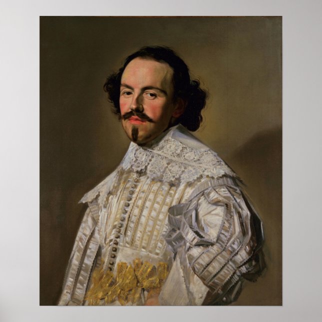 Póster Hals - Retrato De Un Caballero En Blanco (Frente)