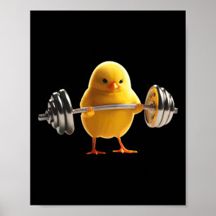 Póster Halterofilia Chick Gym Bodybuilding Fitne