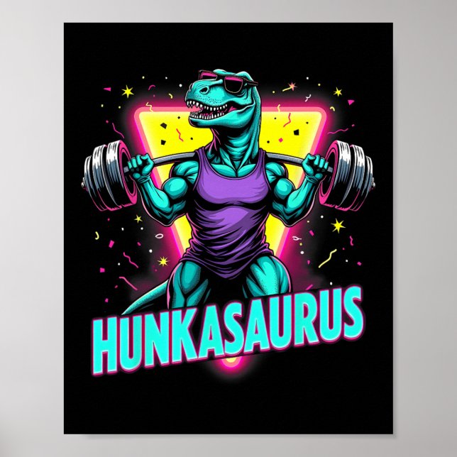 Póster Halterofilia de Hunkasaurus (Frente)