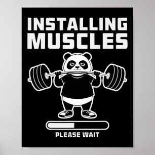 Póster Halterofilia Instalando el gimnasio Músculo Pun Gy