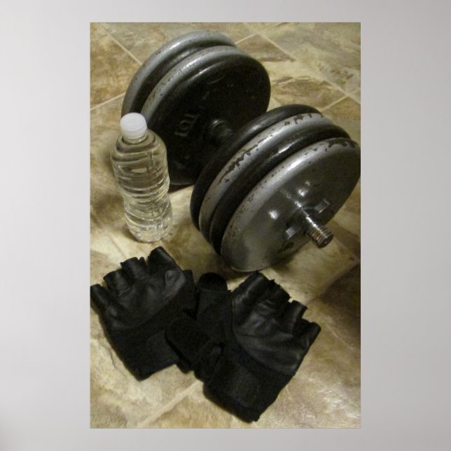 Póster Halterofilia y Poster de gimnasia de ejercicios (Frente)