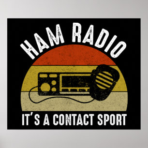 Póster Ham Radio - Es un deporte de contacto