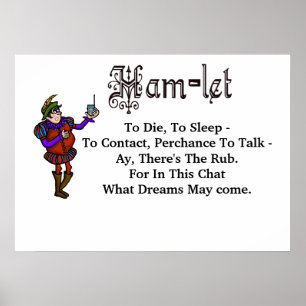 Póster Ham Radio Hamlet Poster Cita "Morir Al Dormir"