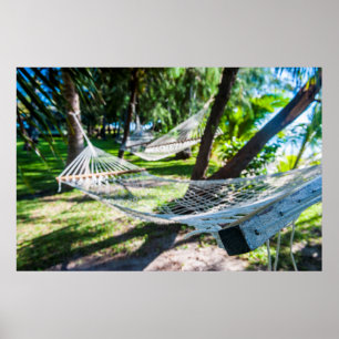 Póster Hamaca en la playa, Fiyi