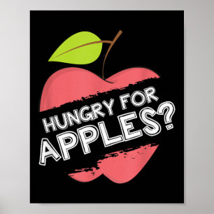 Póster Hambre De Manzanas En Camiseta - Amo Motivador A L