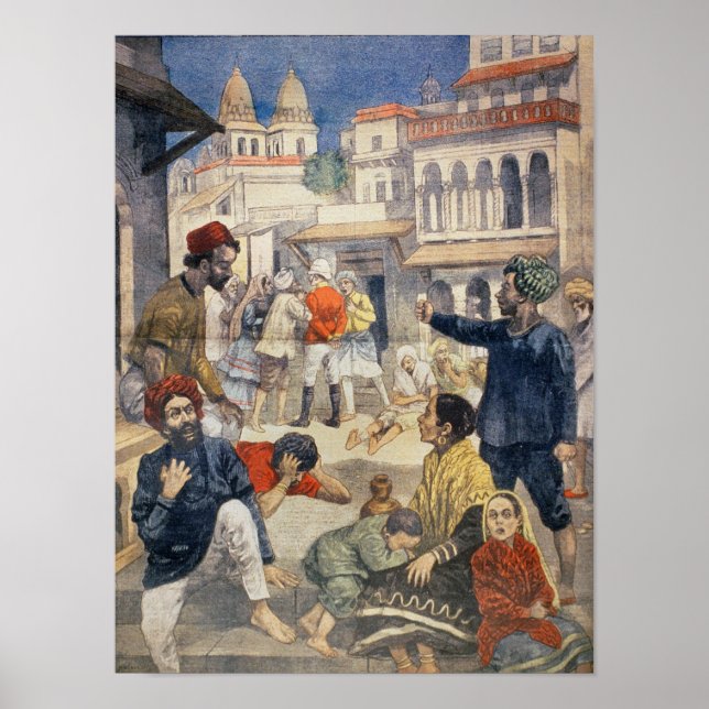 Póster Hambre en India (Frente)