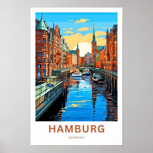 Póster Hamburg Alemania Viaje Imprimir (Frente)