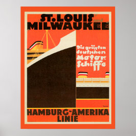Póster Hamburg-America Linie