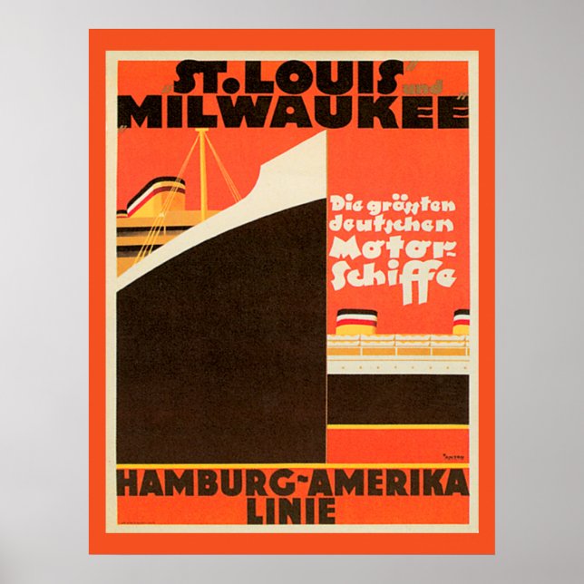 Póster Hamburg-America Linie (Frente)