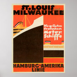 Póster Hamburg-America Linie ~ Poster