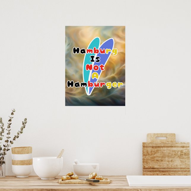 Póster Hamburg Is Not A Hamburger (Cocina)