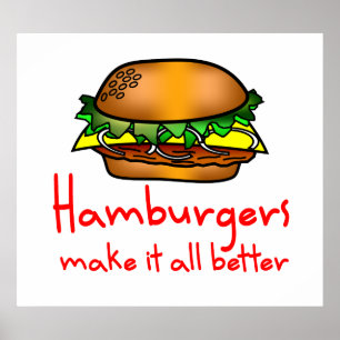 Póster Hamburger Lover