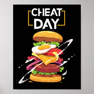 Póster Hamburger Lover Regalo Gimnasio de comida rápida C