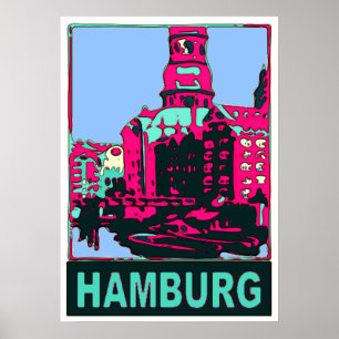 Póster Hamburgo Alemania Viaje