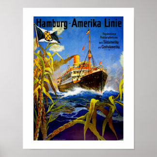 Póster Hamburguesa América a Sudamérica