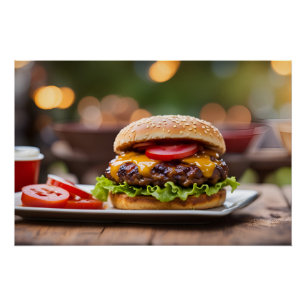 Póster Hamburguesa con queso