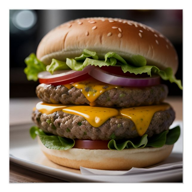 Póster Hamburguesa con queso (Anverso)
