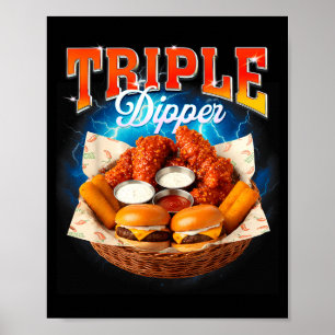 Póster Hamburguesa de comida rápida Chicken Nugget Foodie
