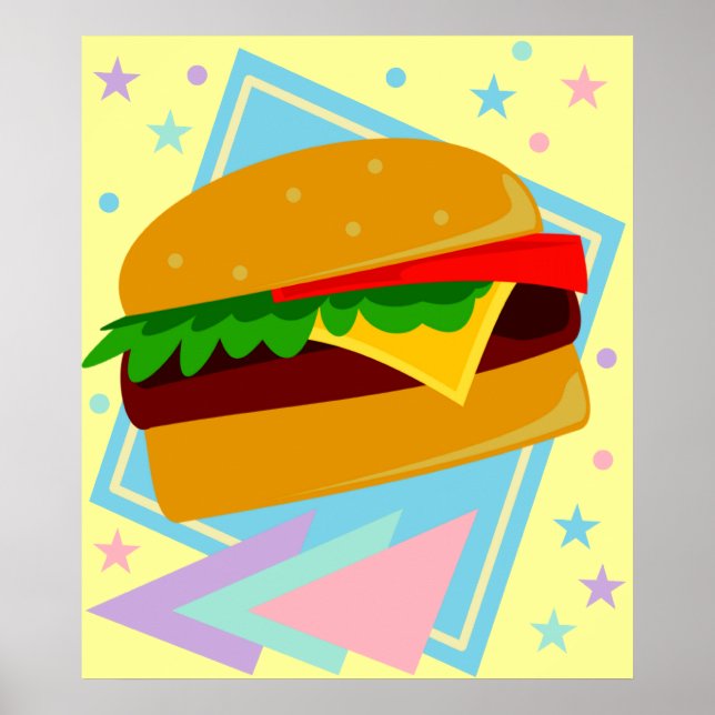 Póster Hamburguesa Deliciosa Monada (Frente)