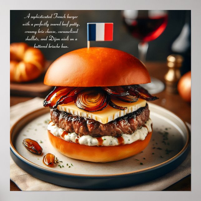 Póster Hamburguesa Lyon Luxe (Frente)