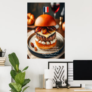 Póster Hamburguesa Lyon Luxe 24x36