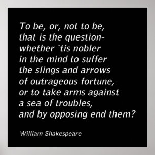 Póster "Hamlet" de William Shakespeare