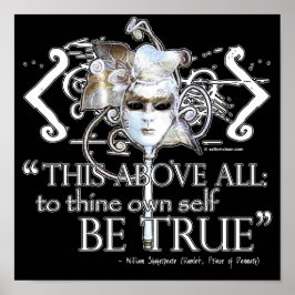 Póster Hamlet "... tu propio ser verdadero..." Cita