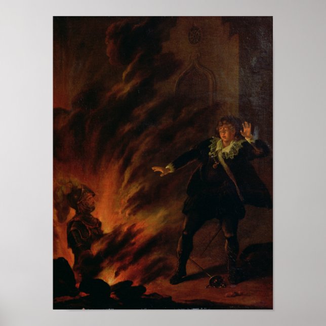 Póster Hamlet y el fantasma de su padre (Frente)