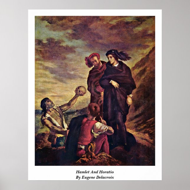 Póster Hamlet Y Horatio Por Eugene Delacroix (Frente)